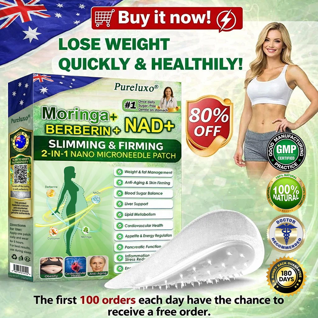 【🇦🇺𝐿𝑎𝑠𝑡 𝐷𝑎𝑦 𝑃𝑟𝑜𝑚𝑜𝑡𝑖𝑜𝑛 70% 𝑂𝐹𝐹】|𝙋𝙪𝙧𝙚𝙡𝙪𝙭𝙤® 𝑴𝒐𝒓𝒊𝒏𝒈𝒂 & 𝑩𝒆𝒓𝒃𝒆𝒓𝒊𝒏𝒆 *NAD+| Slimming & Firming 2-in-1 Nano Microneedle Patch|𝘉𝘢𝘤𝘬𝘦𝘥 𝘣𝘺 𝘴𝘤𝘪𝘦𝘯𝘤𝘦 | 10-𝗂𝗇-𝟣 𝖿𝗈𝗋𝗆𝗎𝗅𝖺 | 𝑅𝑒𝑠𝑢𝑙𝑡𝑠 𝑖𝑛 7 𝑑𝑎𝑦𝑠 ⏳