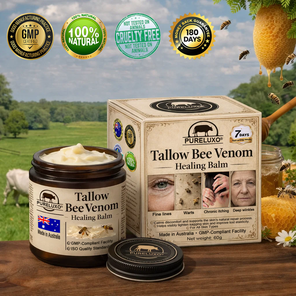 🇦🇺【70% OFF Wraps Up Today】Pureluxo® 🐄Tallow Bee Venom Healing Balm（Sorts Out Spots, Wrinkles & Knackered Skin — Steroid-Free）