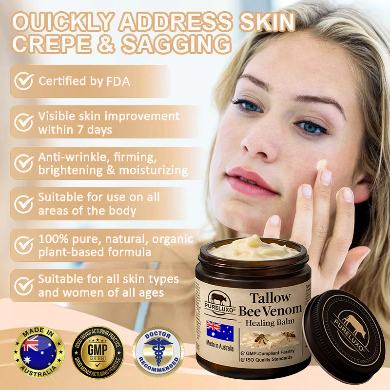 🇦🇺【70% OFF Wraps Up Today】Pureluxo® 🐄Tallow Bee Venom Healing Balm（Sorts Out Spots, Wrinkles & Knackered Skin — Steroid-Free）