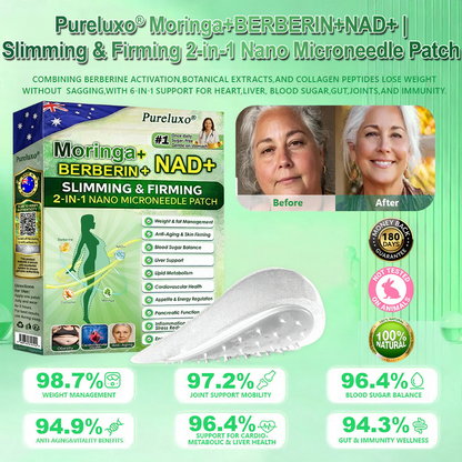 【🇦🇺𝐿𝑎𝑠𝑡 𝐷𝑎𝑦 𝑃𝑟𝑜𝑚𝑜𝑡𝑖𝑜𝑛 70% 𝑂𝐹𝐹】|𝙋𝙪𝙧𝙚𝙡𝙪𝙭𝙤® 𝑴𝒐𝒓𝒊𝒏𝒈𝒂 & 𝑩𝒆𝒓𝒃𝒆𝒓𝒊𝒏𝒆 *NAD+| Slimming & Firming 2-in-1 Nano Microneedle Patch|𝘉𝘢𝘤𝘬𝘦𝘥 𝘣𝘺 𝘴𝘤𝘪𝘦𝘯𝘤𝘦 | 10-𝗂𝗇-𝟣 𝖿𝗈𝗋𝗆𝗎𝗅𝖺 | 𝑅𝑒𝑠𝑢𝑙𝑡𝑠 𝑖𝑛 7 𝑑𝑎𝑦𝑠 ⏳